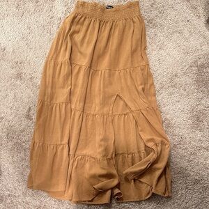 Wishlist Tan Midi Skirt